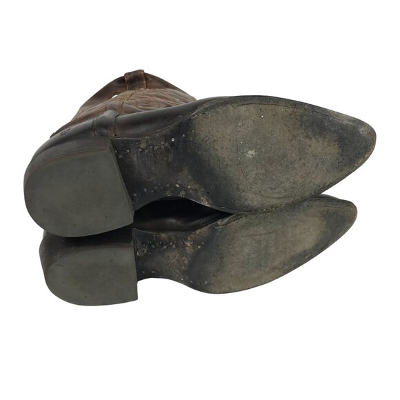 Frye Billy Pull On Cognac Leather Boots Western Mens Size  10D 3487694 F973 - Picture 7 of 11